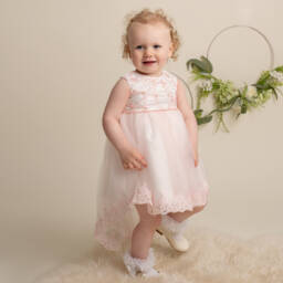 Sevva-Girls Blush Satin Tulle Gown | Childrensalon Outlet