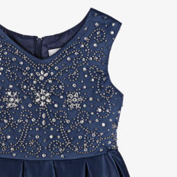 Sevva-Элегантное синее атласное платье для девочек | Childrensalon Outlet