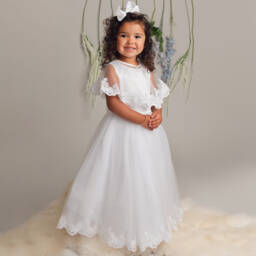 Sevva-Элегантный белый комплект из тюля для девочек | Childrensalon Outlet