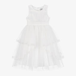 Sevva-فستان تول بكسرات لون عاجي | Childrensalon Outlet