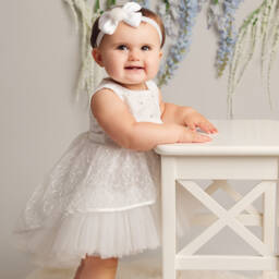 Sevva-Платье из кремового тюля для девочек | Childrensalon Outlet