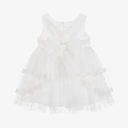 Sevva-Girls Ivory Tulle Pleated Dress | Childrensalon Outlet