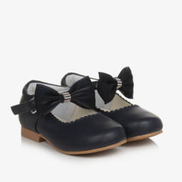 Sevva-Girls Navy Bar Shoes | Childrensalon Outlet