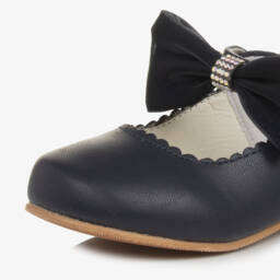 Sevva-Girls Navy Bar Shoes | Childrensalon Outlet