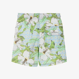 Shade Critters-Boys Blue Botanical Print Swim Shorts (UPF 50+) | Childrensalon Outlet