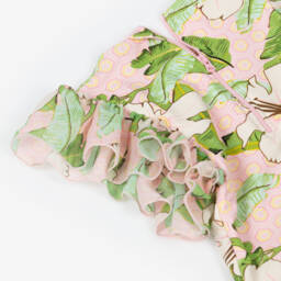 Shade Critters-Girls Pink Botanical Printed Swimsuit (UPF50+) | Childrensalon Outlet
