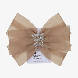 Sienna Likes To Party-Girls Bronze Hair Clip (20cm) | Childrensalon Outlet