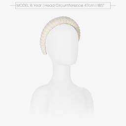 Sienna Likes To Party-Girls Ivory Beaded Hairband | Childrensalon Outlet