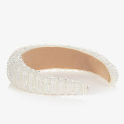 Sienna Likes To Party-Girls Ivory Beaded Hairband | Childrensalon Outlet