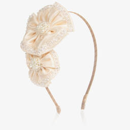 Sienna Likes To Party-Кремовый ободок с цветами | Childrensalon Outlet