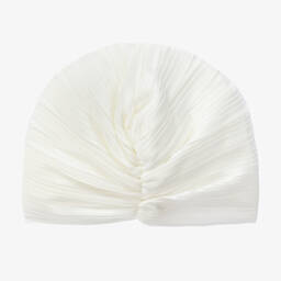 Sienna Likes To Party-Кремовый плиссированный тюрбан для девочек | Childrensalon Outlet