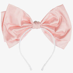 Sienna Likes To Party-Girls Pink Bow Hairband | Childrensalon Outlet