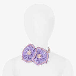 Sienna Likes To Party-Girls Purple Satin, Bead & Lace Necklace  | Childrensalon Outlet