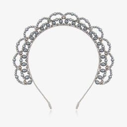Sienna Likes To Party-Серебристый ободок с жемчужинами | Childrensalon Outlet
