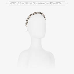 Sienna Likes To Party-طوق للشعر لون فضّي للبنات | Childrensalon Outlet