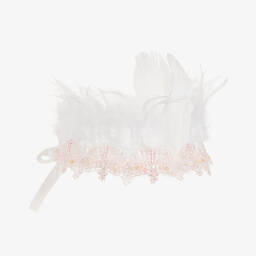 Sienna Likes To Party-Girls White Feather Crown Hairband | Childrensalon Outlet
