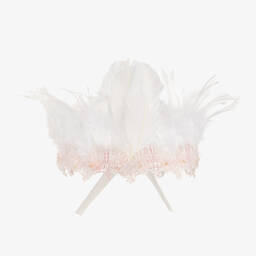 Sienna Likes To Party-Girls White Feather Crown Hairband | Childrensalon Outlet