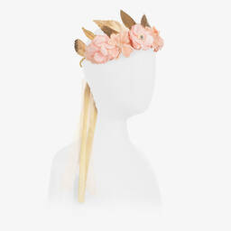 Sienna Likes To Party-Pink & Gold Garland Hairband | Childrensalon Outlet