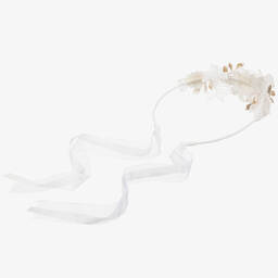 Sienna Likes To Party-White Floral Hair Garland | Childrensalon Outlet