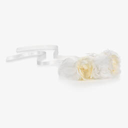Sienna Likes To Party-White & Ivory Rose Hair Garland | Childrensalon Outlet