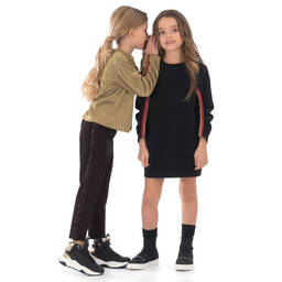 Simonetta-Girls Black Jersey Trousers | Childrensalon Outlet