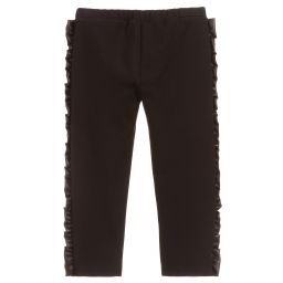 Simonetta-Girls Black Jersey Trousers | Childrensalon Outlet