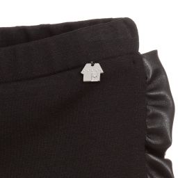 Simonetta-Girls Black Jersey Trousers | Childrensalon Outlet