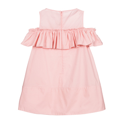 Simonetta-Girls Pink Cotton Dress | Childrensalon Outlet
