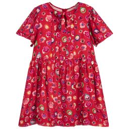 Simonetta-Girls Red Viscose Dress | Childrensalon Outlet
