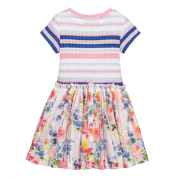 Simonetta-Girls Striped & Floral Dress | Childrensalon Outlet