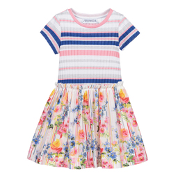 Simonetta-Girls Striped & Floral Dress | Childrensalon Outlet