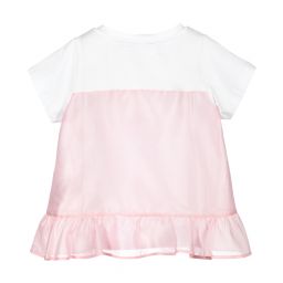 Simonetta-Girls White Cotton T-Shirt | Childrensalon Outlet
