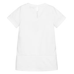 Simonetta-Girls White Jersey Dress | Childrensalon Outlet