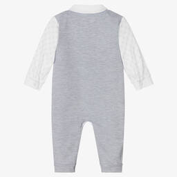 Sofija-Baby Boys Grey Suit Romper | Childrensalon Outlet