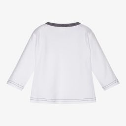 Sofija-Baby Boys White Cotton Top | Childrensalon Outlet