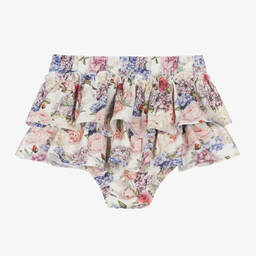 Sofija-Baby Girls Floral Cotton Frilly Pants | Childrensalon Outlet