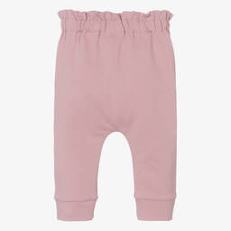 Sofija-Baby Girls Pink Cotton Bow Trousers | Childrensalon Outlet