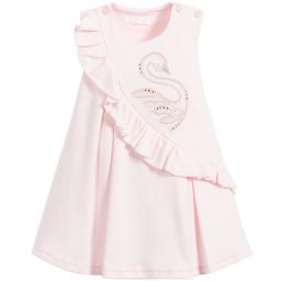 Sofija-Baby Girls Pink Cotton Dress | Childrensalon Outlet