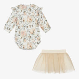 Sofija-Girls Elegant Gold Tulle Ensemble | Childrensalon Outlet