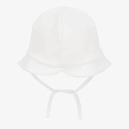Sofija-Girls Ivory Cotton Hat | Childrensalon Outlet