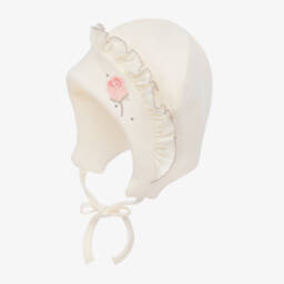 Sofija-Кремовый утепленный чепец из хлопка | Childrensalon Outlet