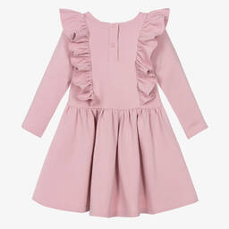Sofija-Girls Pink Frill Cotton Dress | Childrensalon Outlet