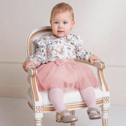 Sofija-Girls Rose Tulle Skirt Ensemble | Childrensalon Outlet