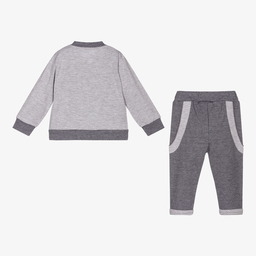 Sofija-Grey Cotton Baby Trouser Set | Childrensalon Outlet