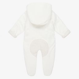 Sofija-Ivory Cotton Baby Pramsuit | Childrensalon Outlet