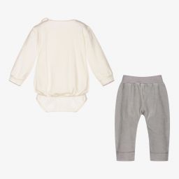 Sofija-Ivory & Grey Baby Trouser Set | Childrensalon Outlet