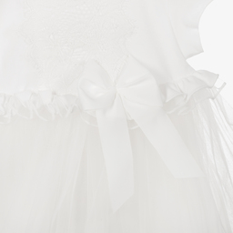 Sofija-Кремовое платье из тюля и джерси | Childrensalon Outlet