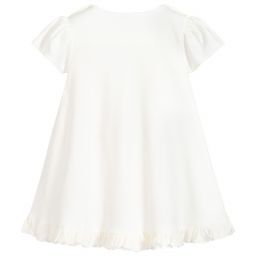 Sofija-فستان قطن لون عاجي و زهري للمولودات | Childrensalon Outlet