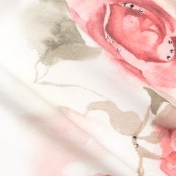 Sofija-فستان أطفال قطن جيرسي لون عاجي بطبعة ورود | Childrensalon Outlet