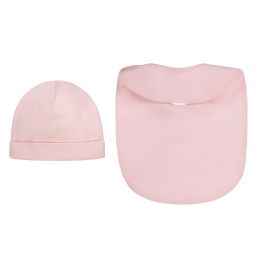 Sofija-Pink Hat & Bib Gift Set | Childrensalon Outlet